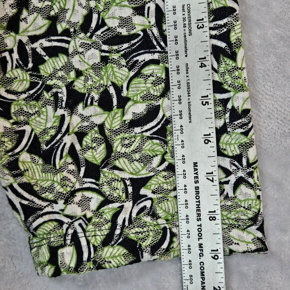 JM Collection Womans 3X Floral Lace blouse Black/Green lined Office casual - Picture 4 of 14